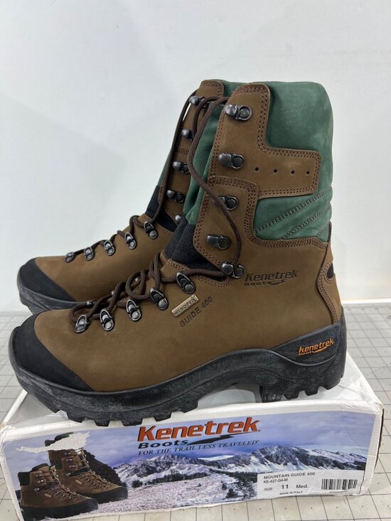 Men\'s Kenetrek Mountain Guide 400G Insulated Boots Outdoor  Sz. 11 Brown